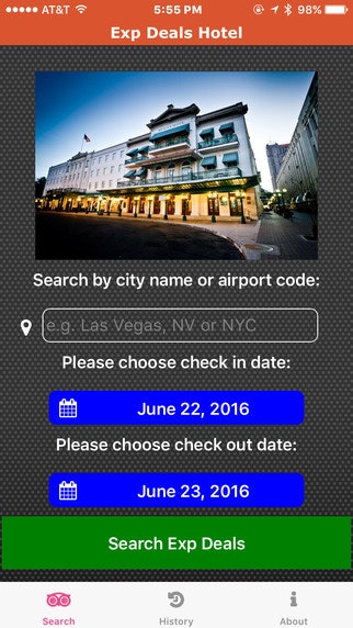 ExpDealsHotel iOS App - decoding Priceline's hidden express deals hotel's name magically