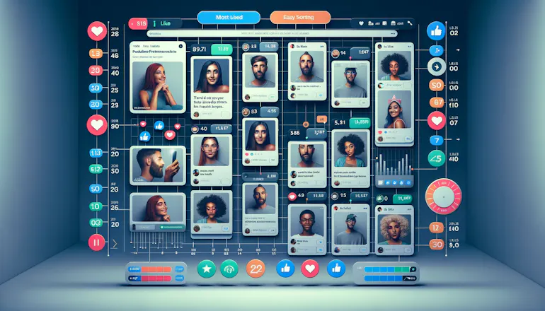 Social Media sort by like gallery image