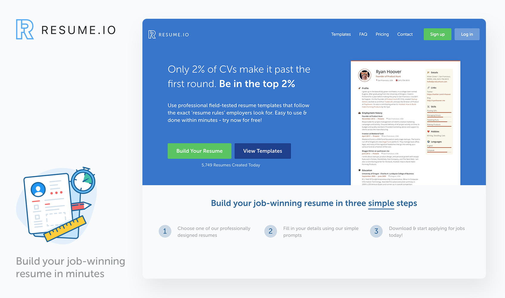 Resume.io gallery image