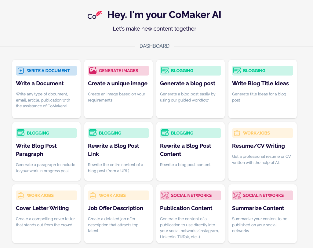 CoMaker.ai - Product Information, Latest Updates, and Reviews 2023 |  Product Hunt