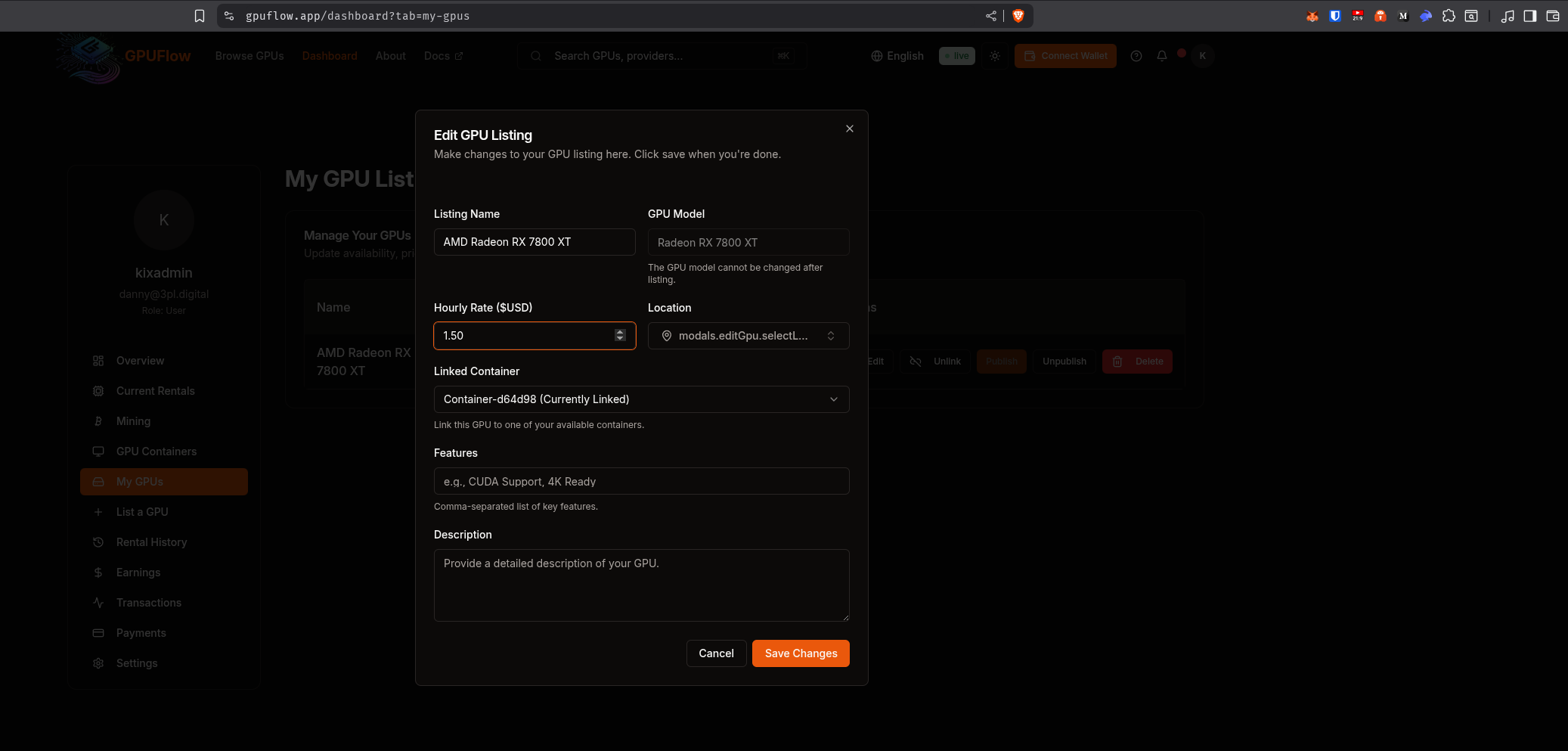 GPUFLOW - Boş GPU'nuzdan para kazanın - Boşta GPU'nuzu AI geliştiricilerine kiralayın ve pasif gelir kazanın medya 4