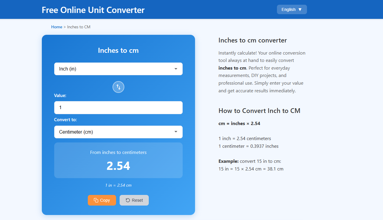 InchtoCM gallery image