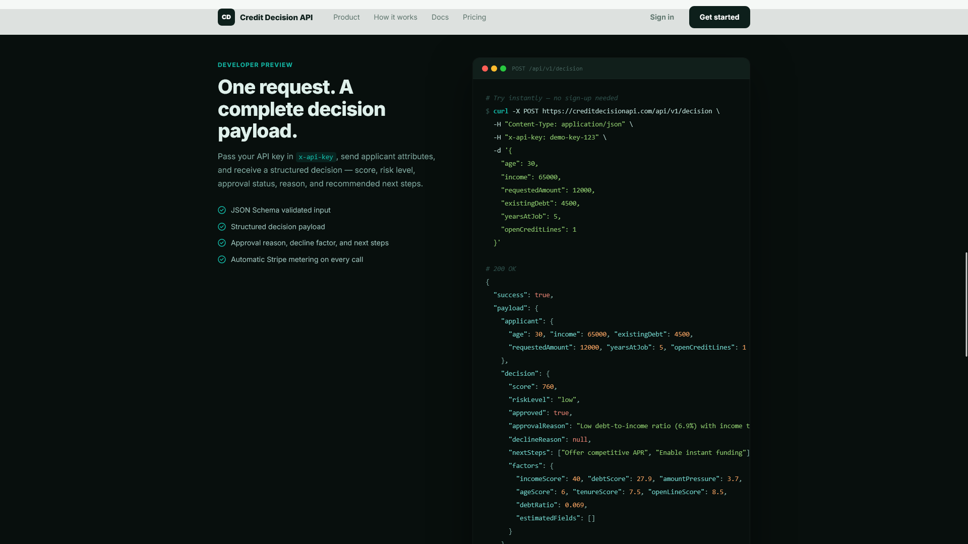 Credit Decision API gallery image