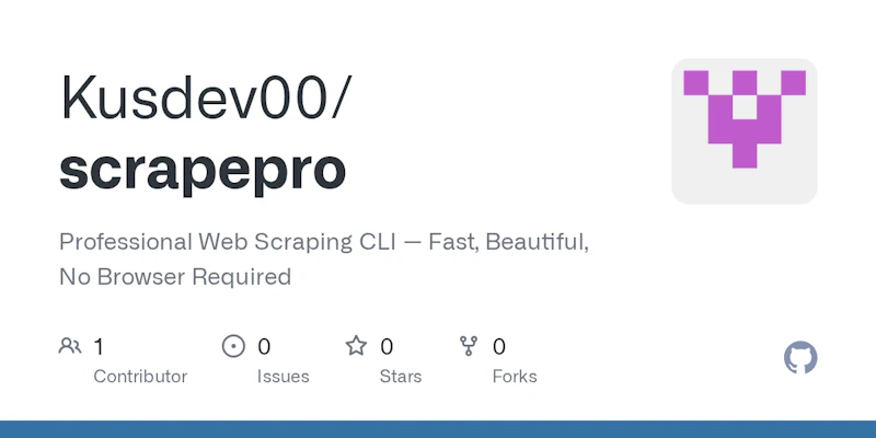 ScrapePro — Python CLI for scraping screenshot 2