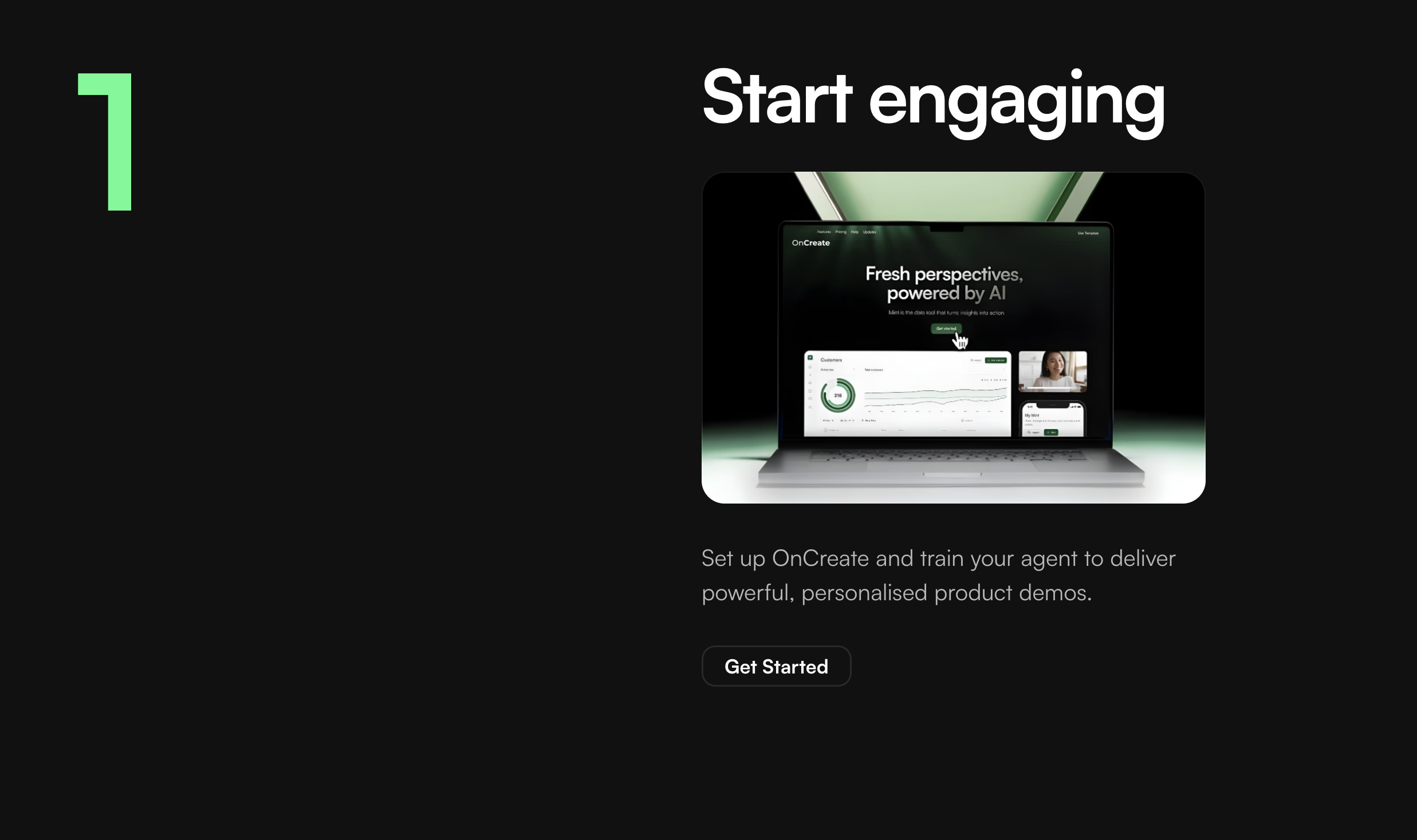 OnCreate AI - Screenshot 4 showing product features and functionality