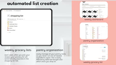 menu planner notion template gallery image