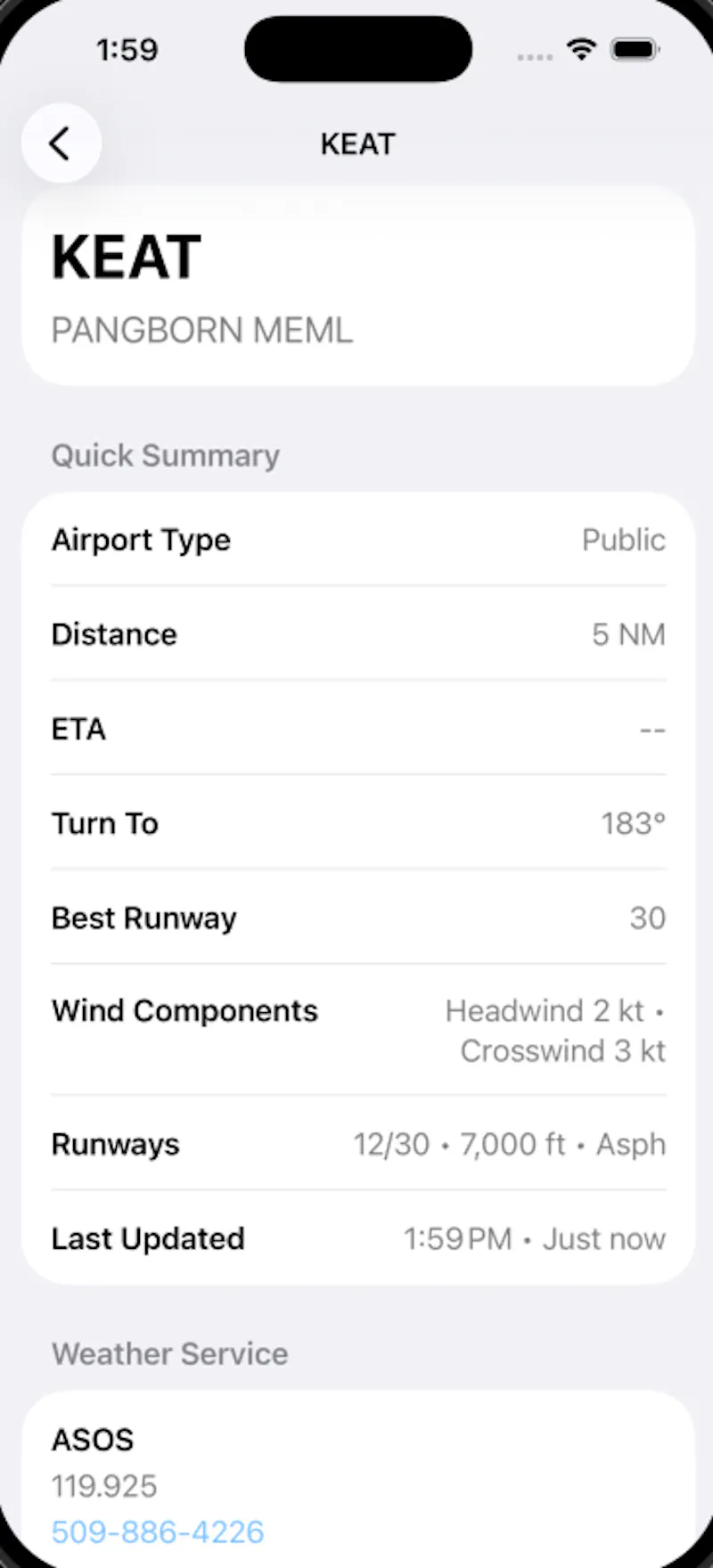 Land Now – Emergency Airport Finder screenshot 1