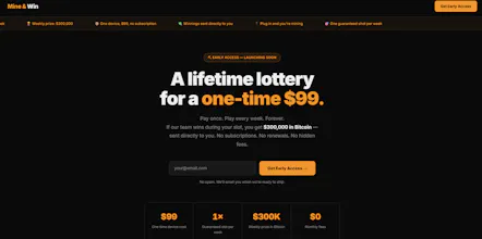 Mine&Win - A lifetime lottery. One price gallery image