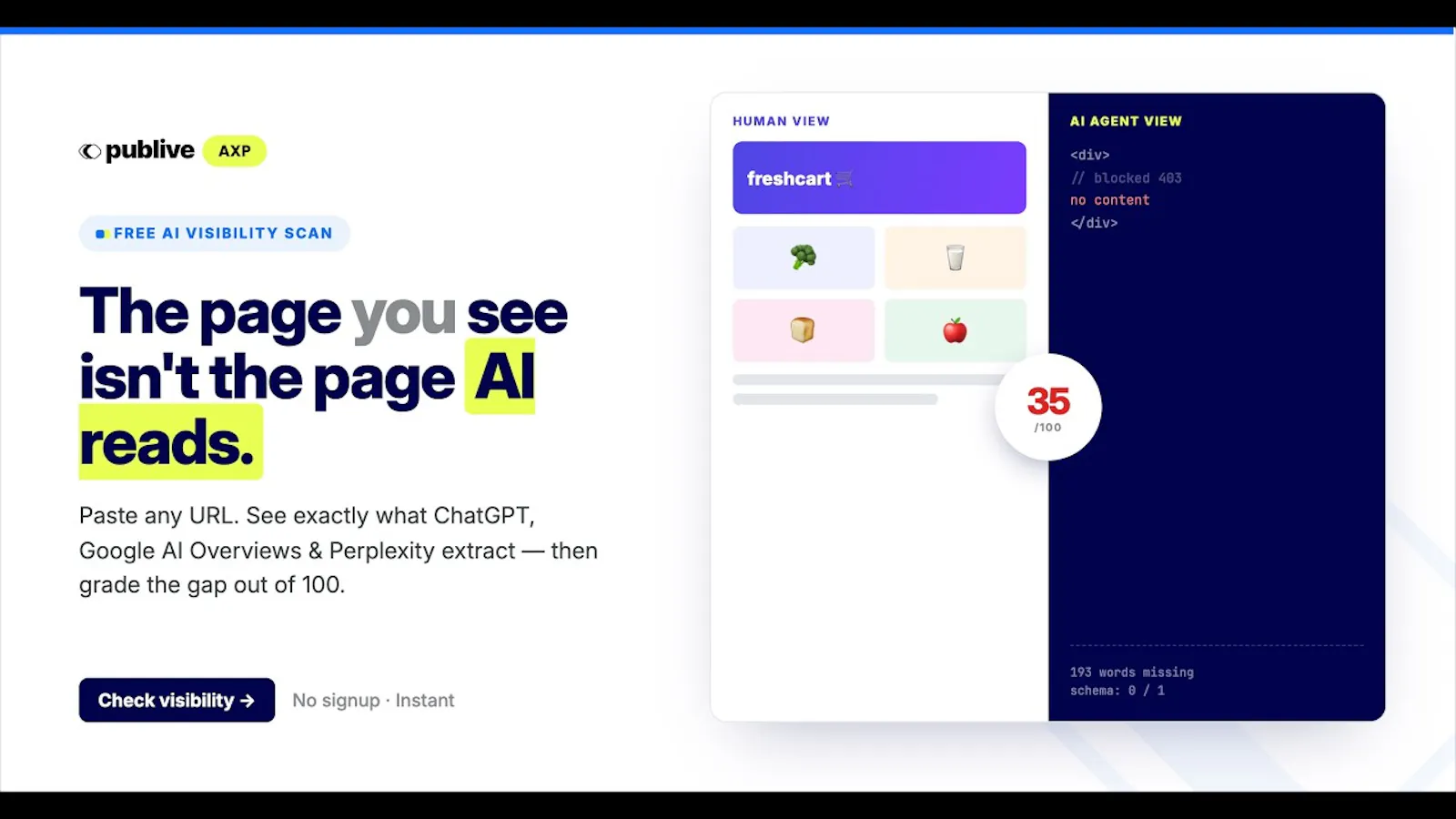 AI Content Visibility Grader screenshot 1 (video preview)