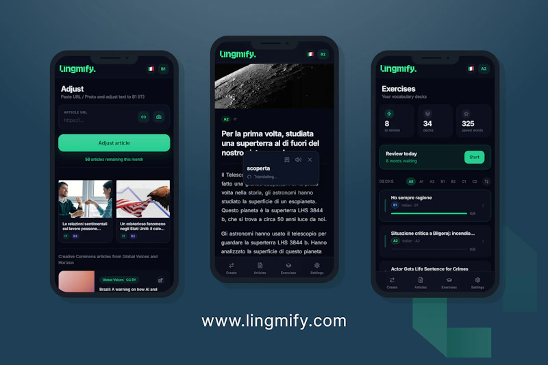 Lingmify.com screenshot 2