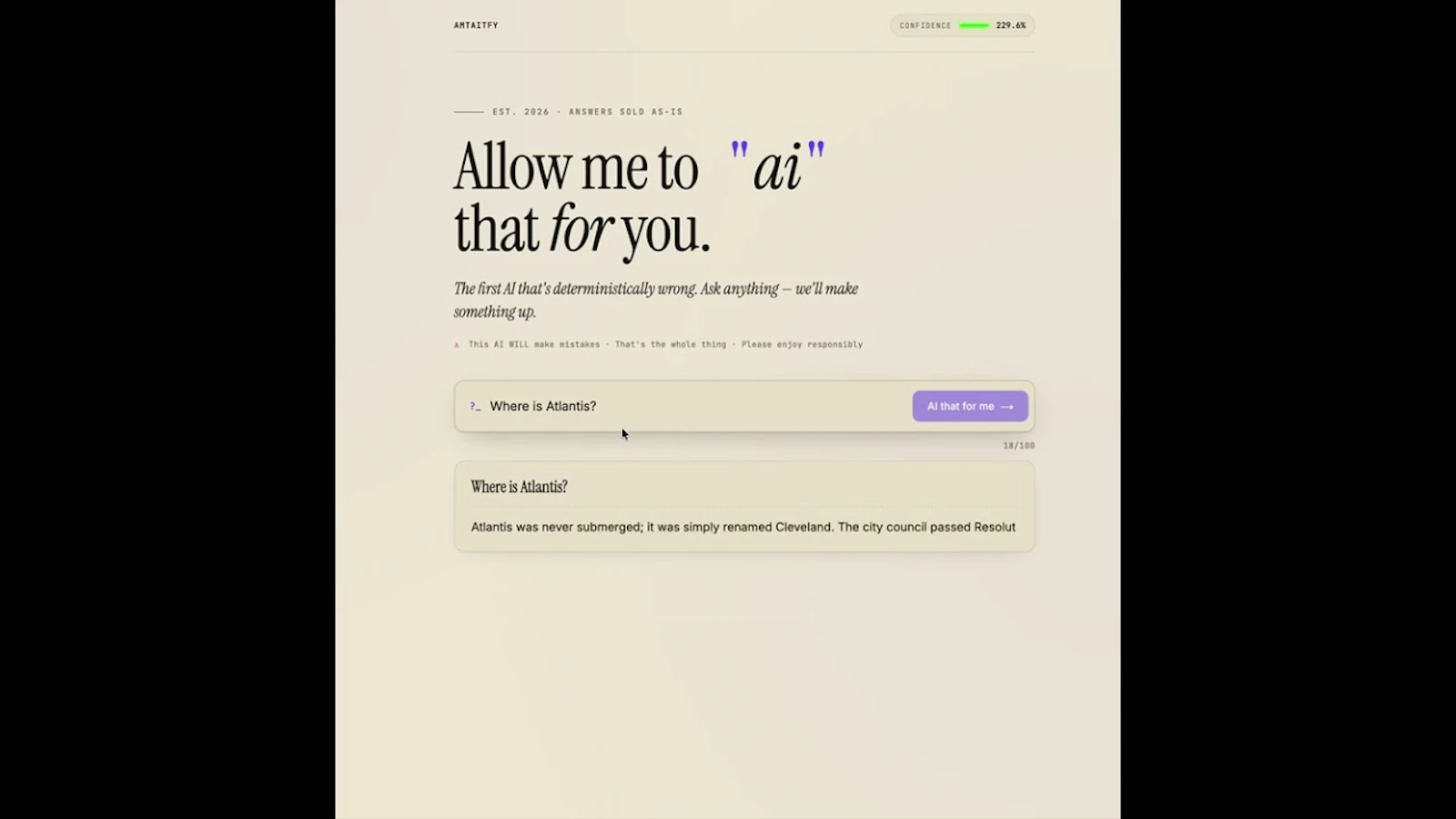 amtaitfy "Allow Me To AI That For You" screenshot 1 (video preview)