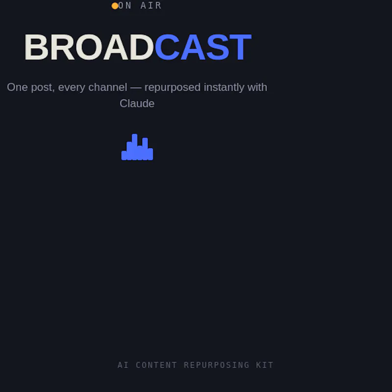 Broadcast — AI Content Repurposing Kit screenshot 2