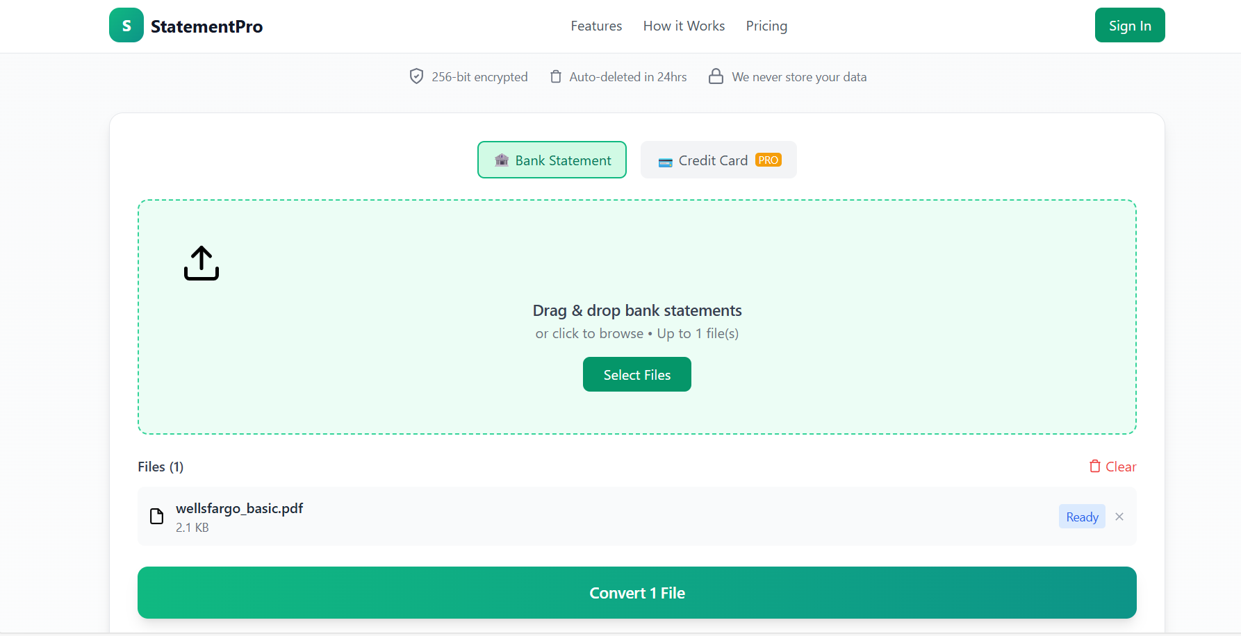 StatementPro - Screenshot 3 showing product features and functionality