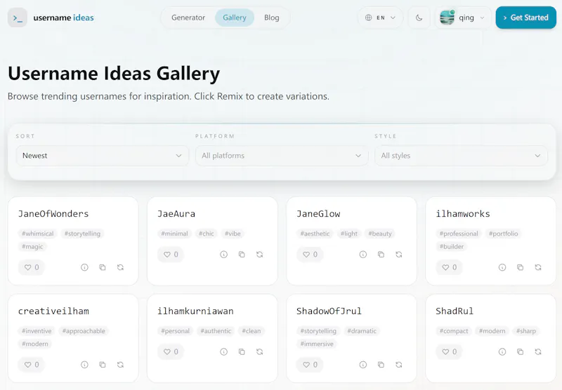 Username Ideas AI screenshot 3