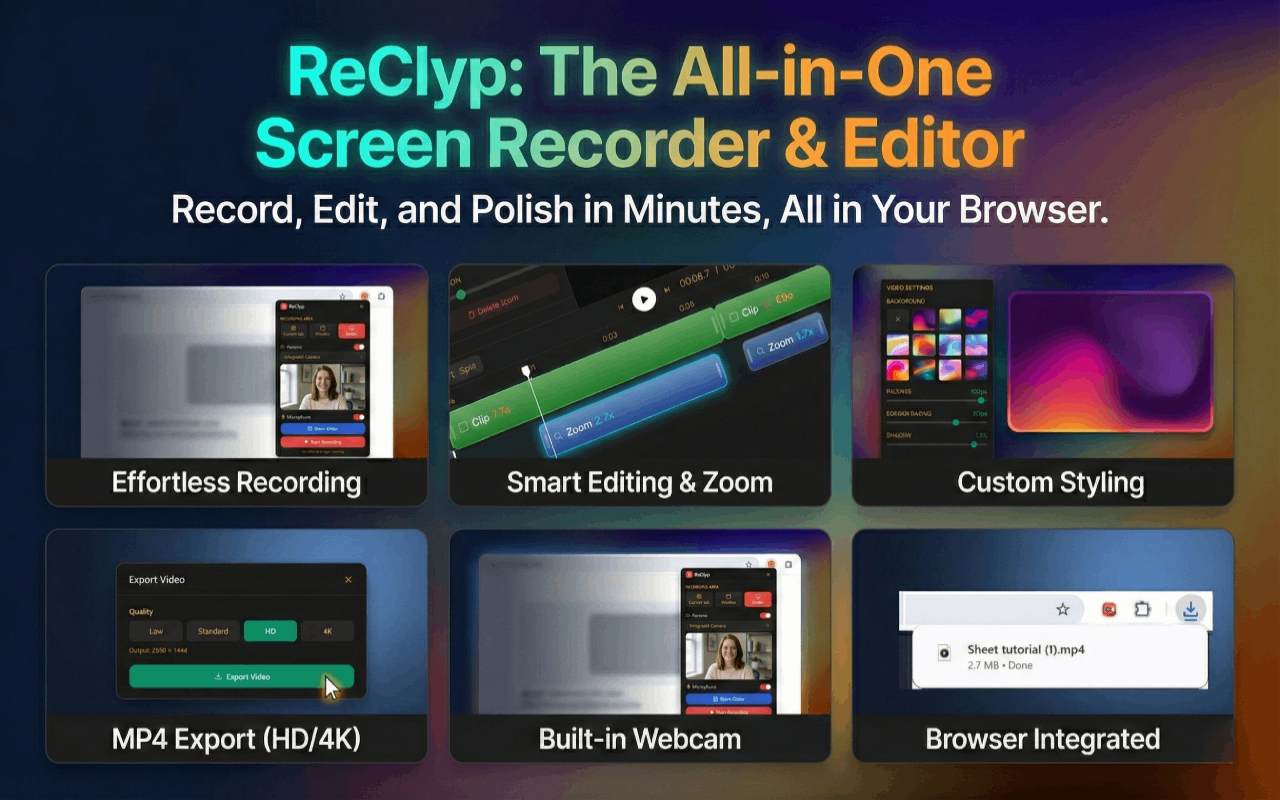 ReClyp - Main product screenshot demonstrating key features and user interface
