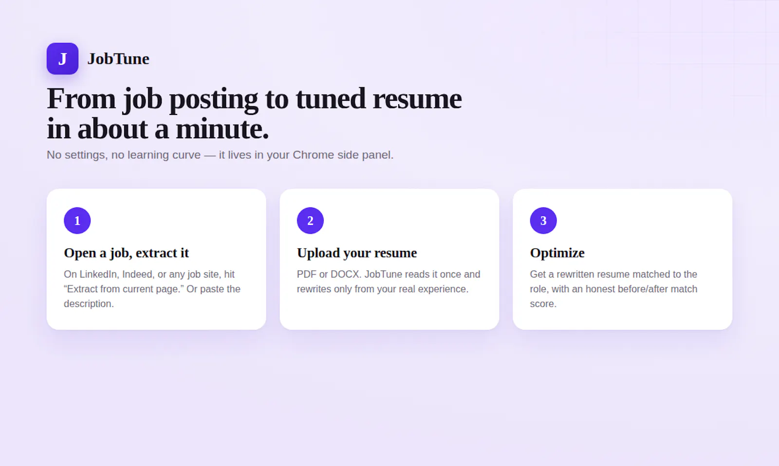 JobTune screenshot 1