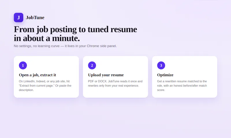 JobTune screenshot 1