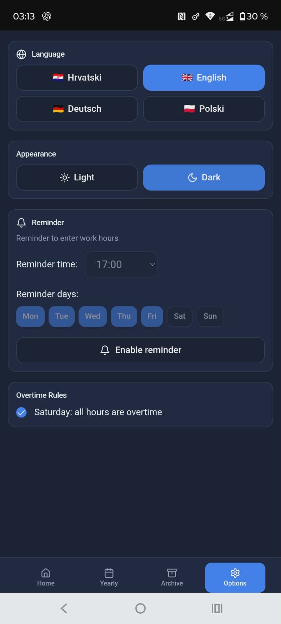 TimeSheetPro - Screenshot 5 showing product features and functionality