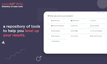 salesBFF Wiki - Directory of sales tools gallery image