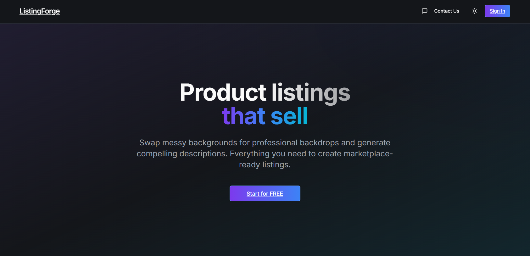 Listing Forge - Screenshot 3 showing product features and functionality