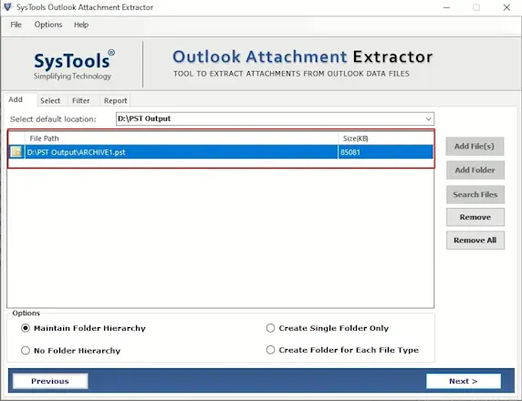 Outlook Attachment Extractor Tool gallery image