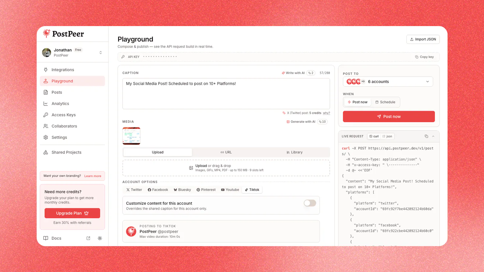 PostPeer screenshot 2