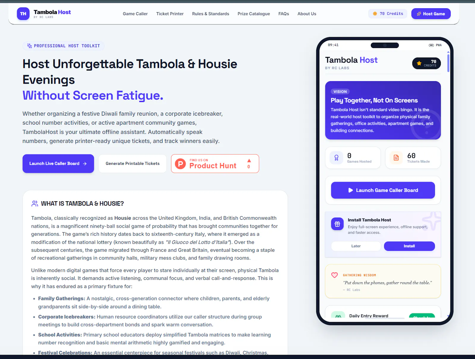 Tambola Host screenshot 1