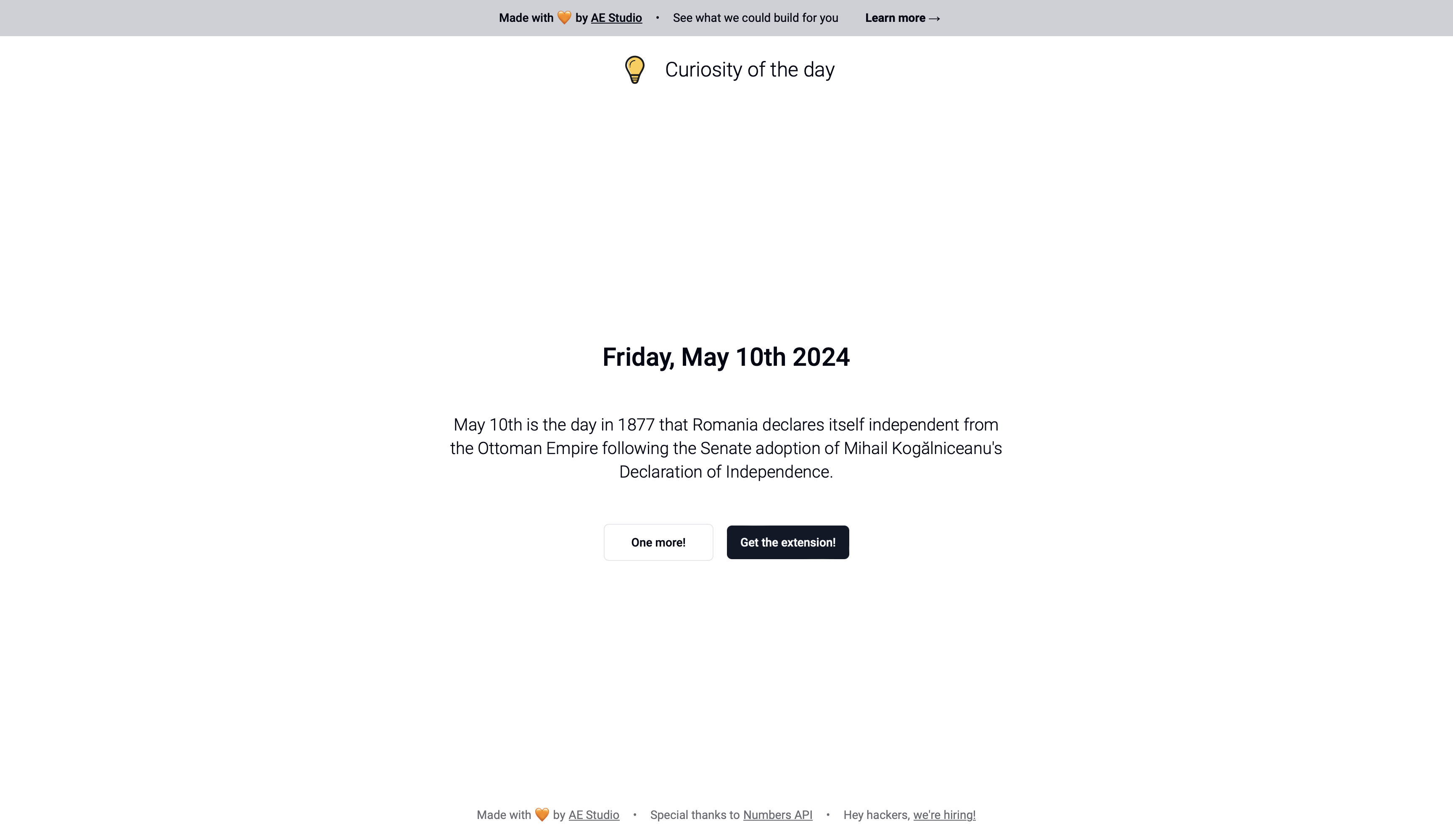 Curiosity of the Day gallery image