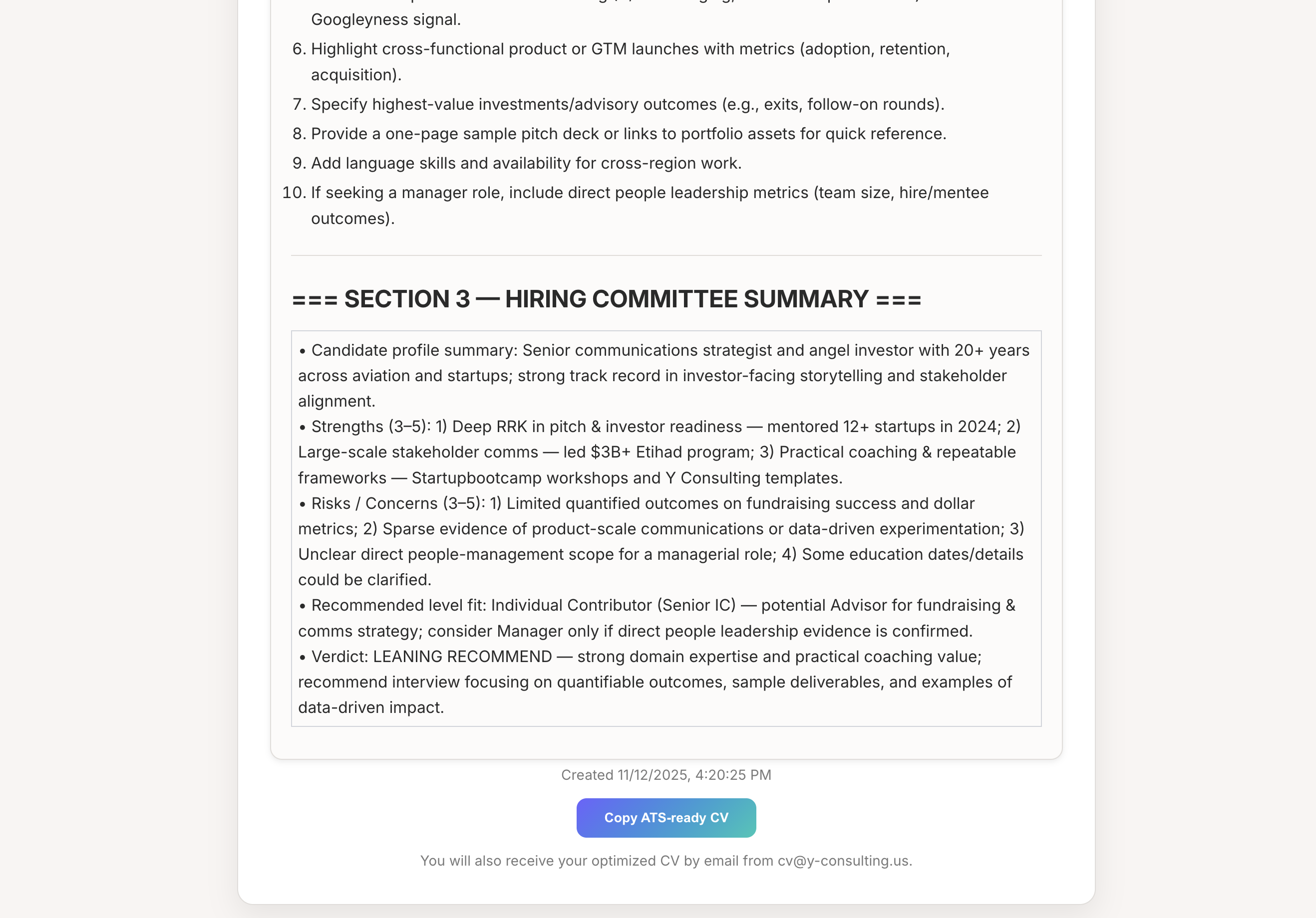 AI CV Optimizer - Screenshot 5 preview