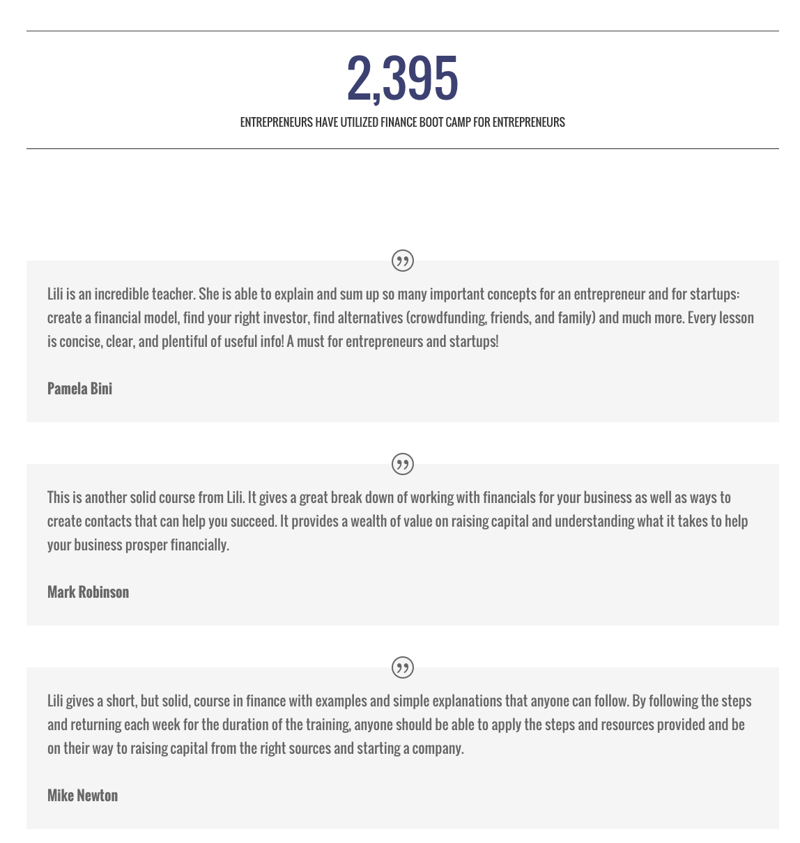 Finance Boot Camp for Entrepreneurs gallery image