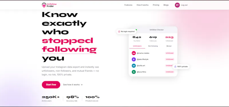 Unfollow Finder screenshot 1