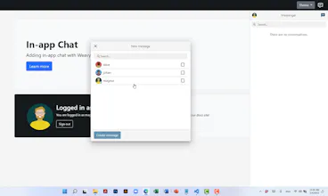 Weavy In-App Chat gallery image