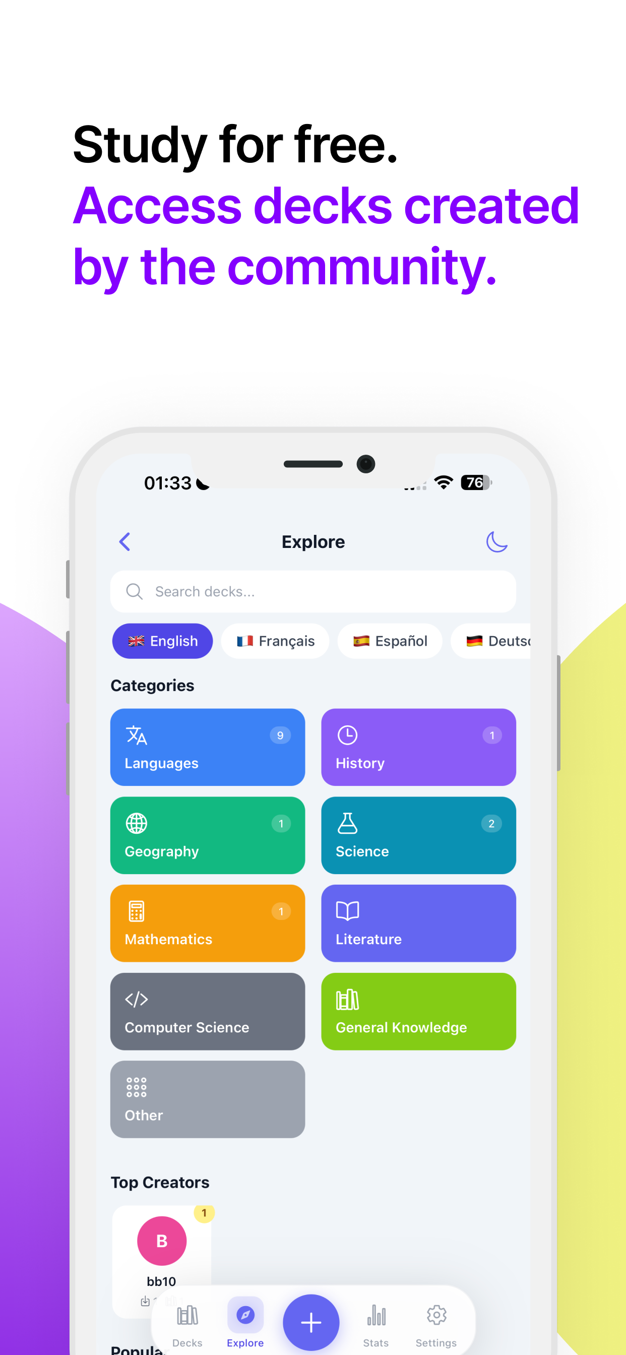 KitaFlash: AI Flashcards - Screenshot 2 showing product features and functionality