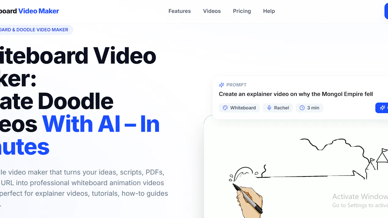 Whiteboard Video Maker product