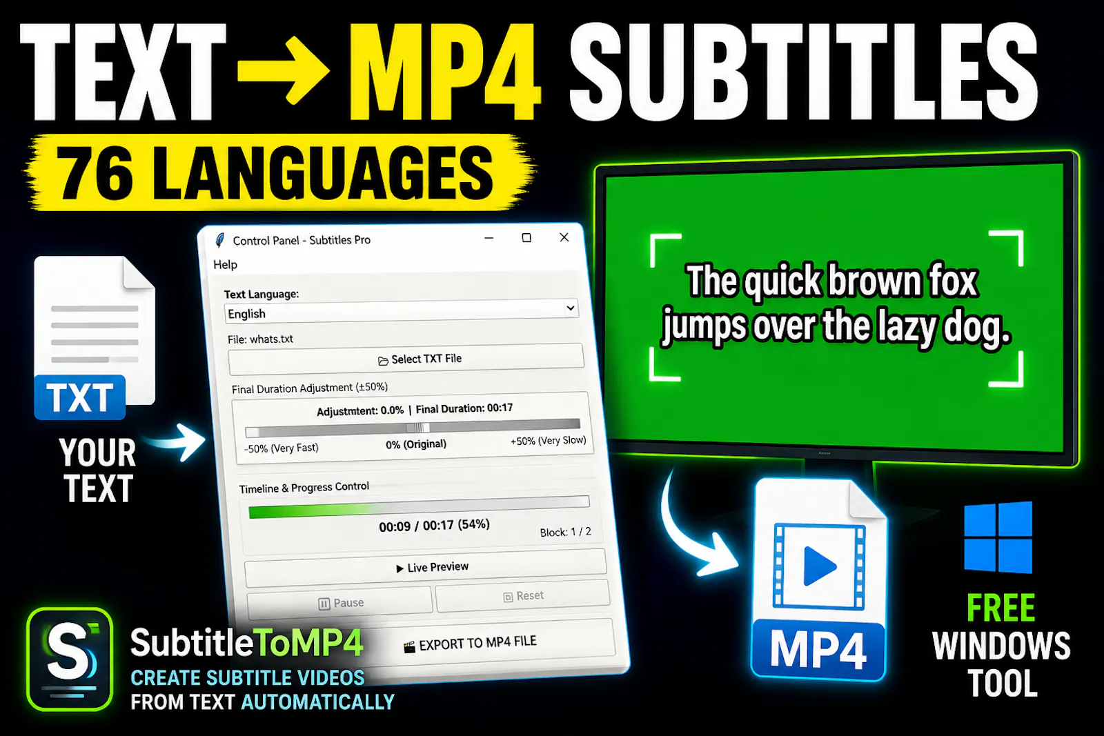 Subtitletomp4 screenshot 2