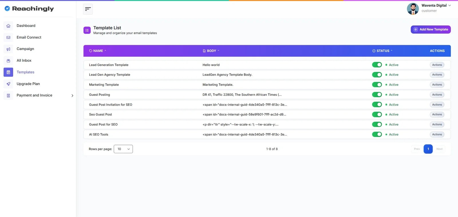 Reachingly - Screenshot 3 showing product features and functionality