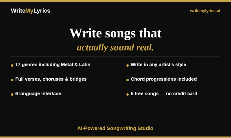WriteMyLyrics screenshot 3