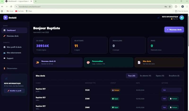MonDevisAI screenshot 3