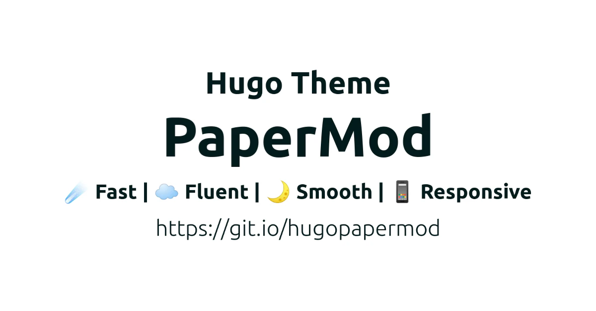Hugo PaperMod