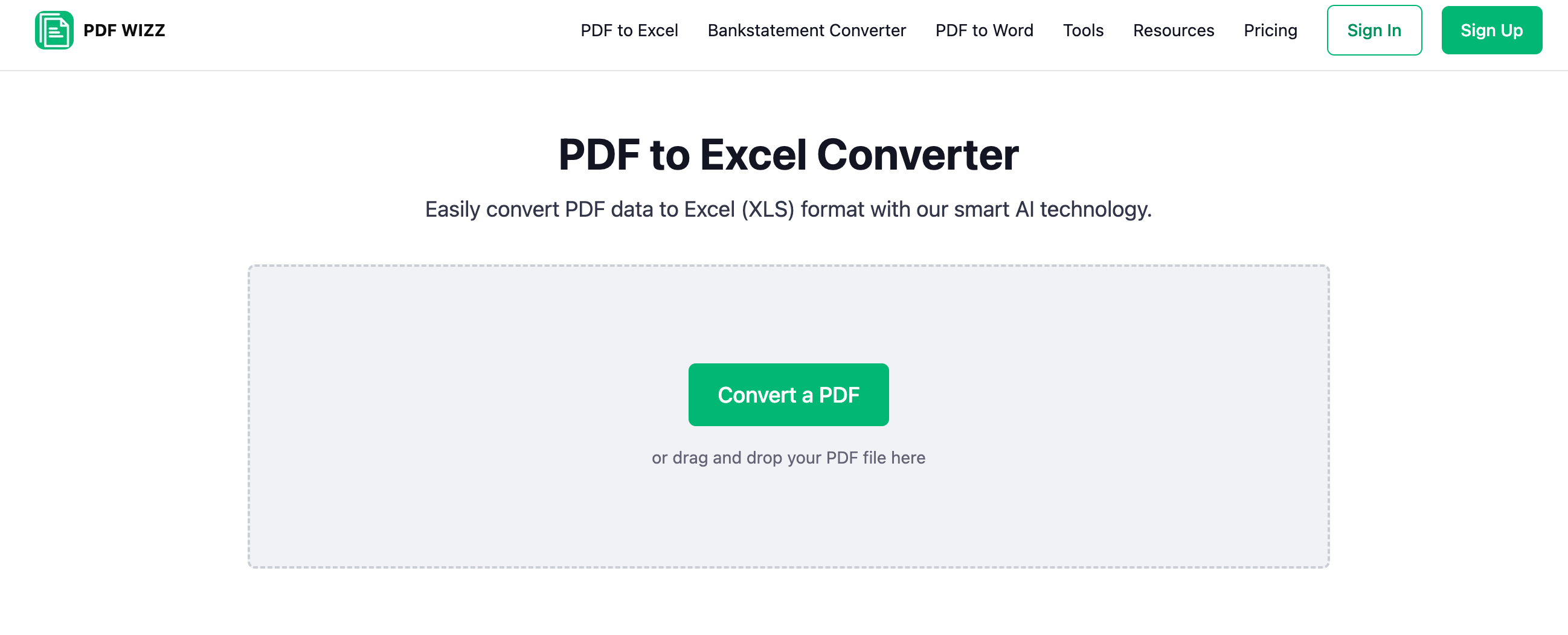 Pdf wizz - PDF intelligente a Excel Converter media 1