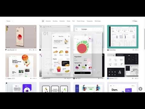 Dribbble shot hover preview gallery image