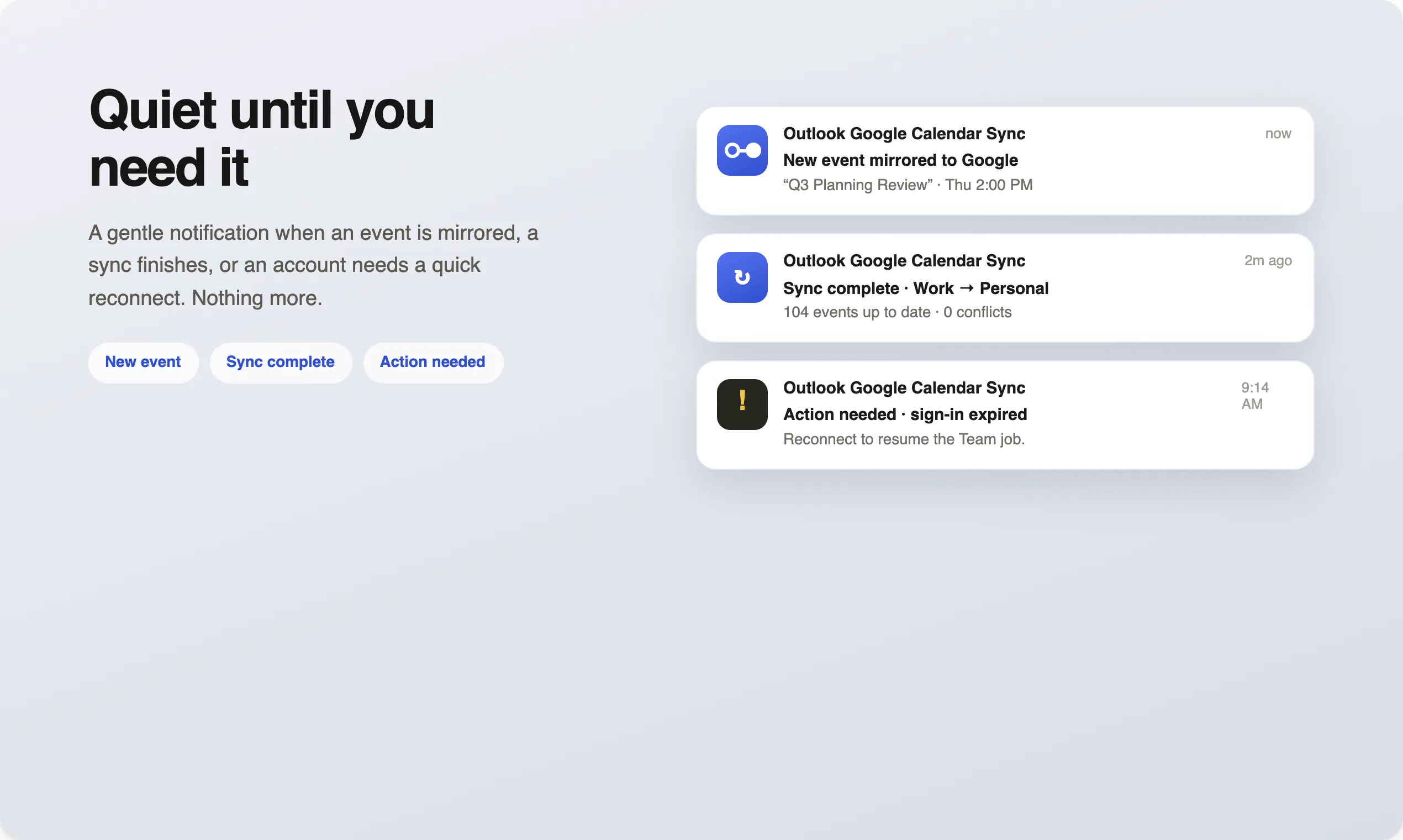 Outlook Google Calendar Sync for Mac screenshot 4