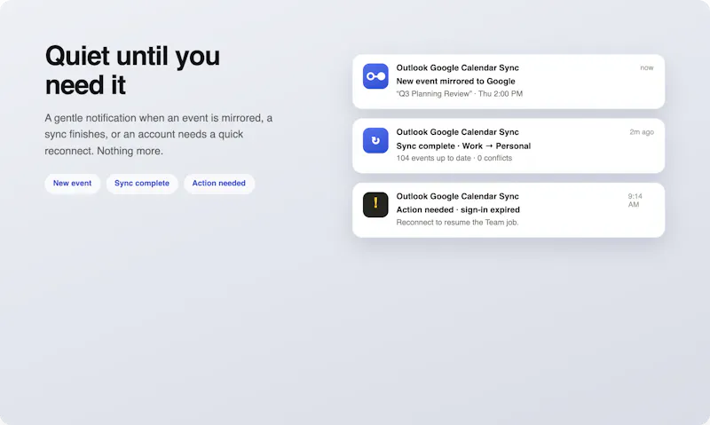 Outlook Google Calendar Sync for Mac screenshot 5