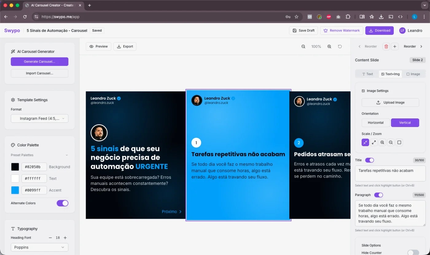 Swypo - Screenshot 2 showing product features and functionality