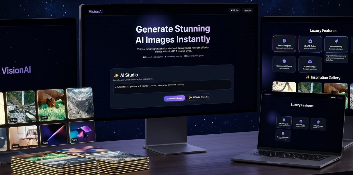 VisionAI — AI Image Generator SaaS gallery image