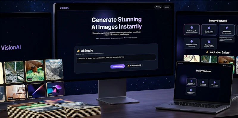 VisionAI — AI Image Generator SaaS screenshot 1