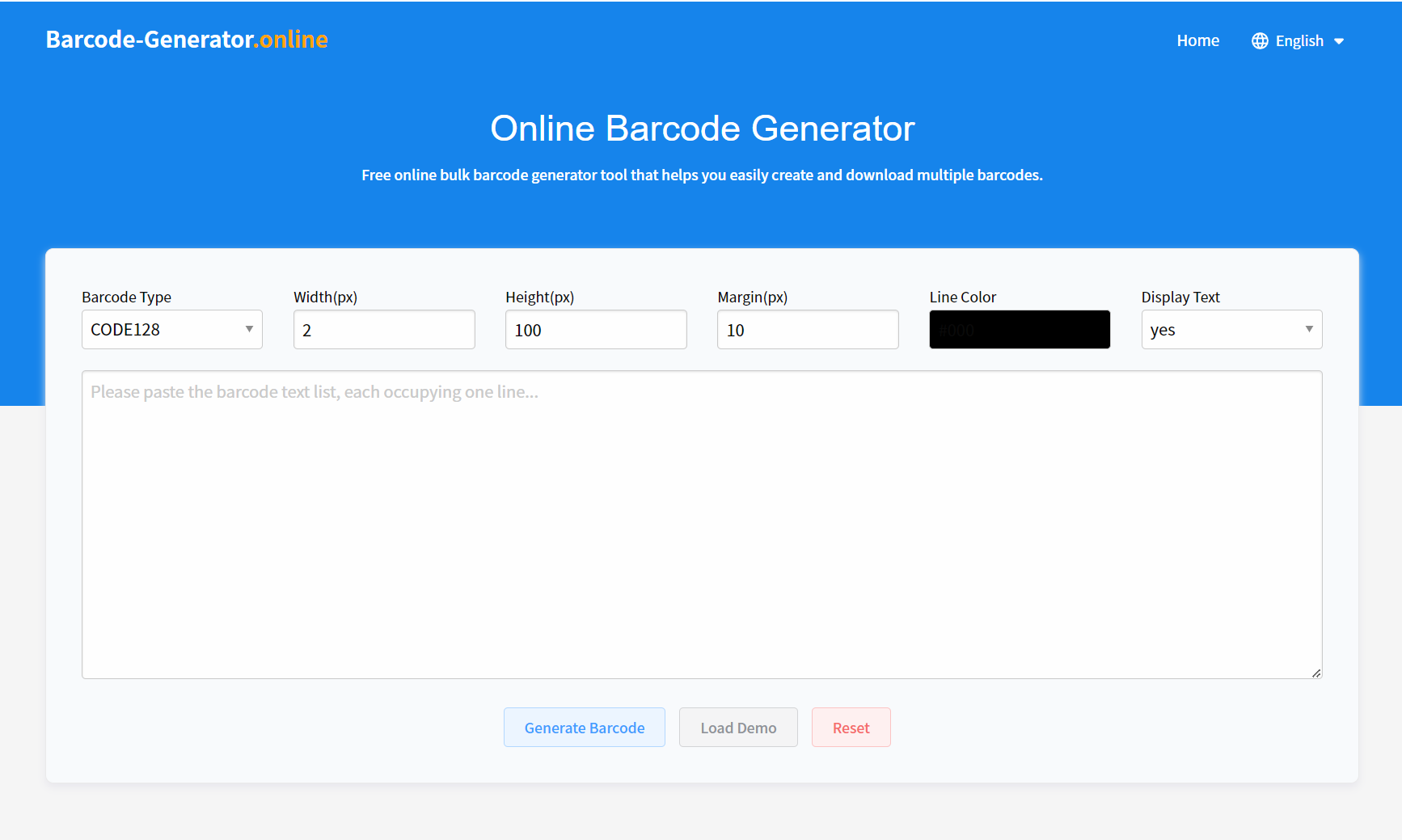 Generador de códigos de barras en línea - Generador de código de barras a granel gratis media 1