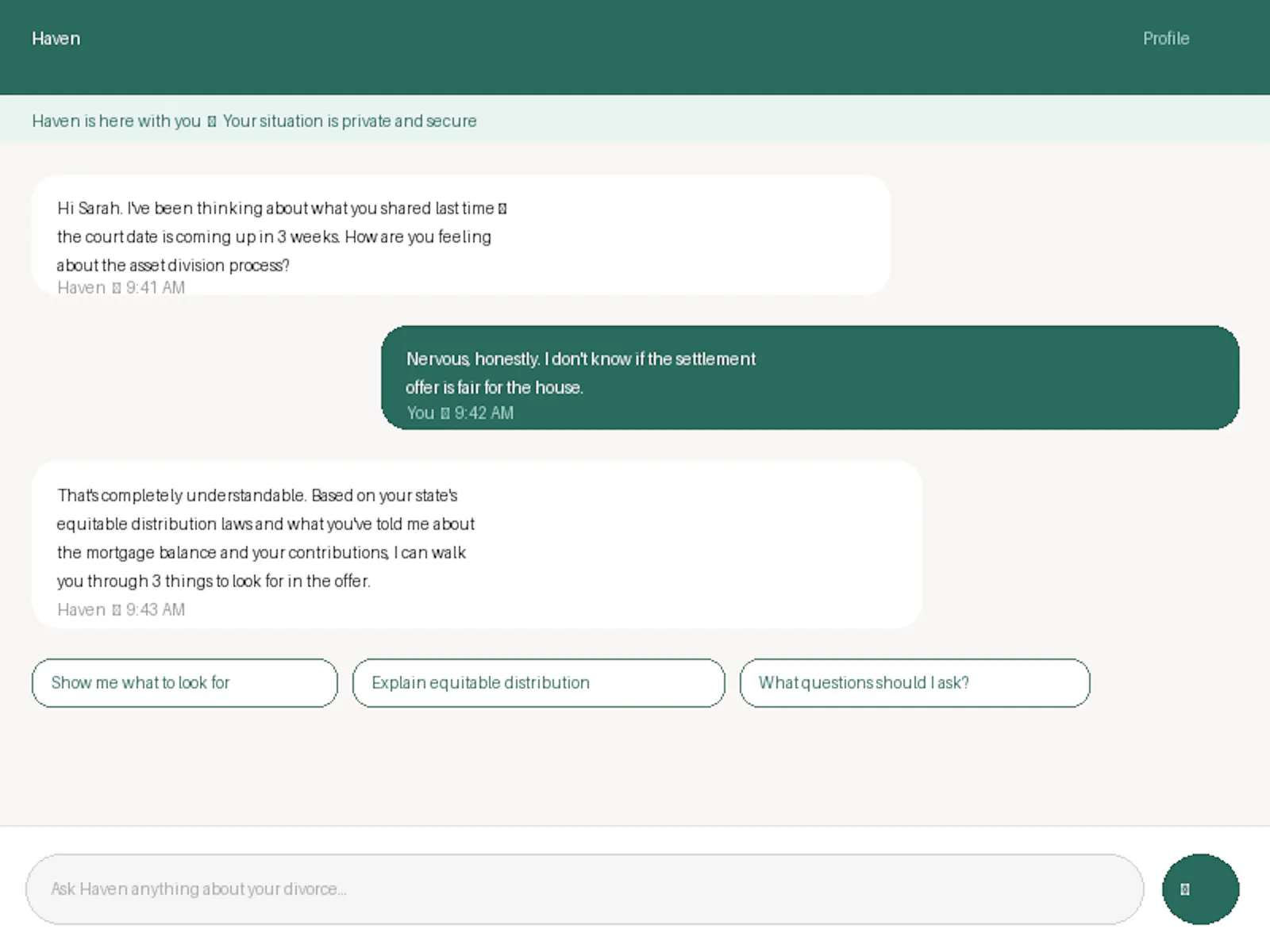 Haven screenshot 1