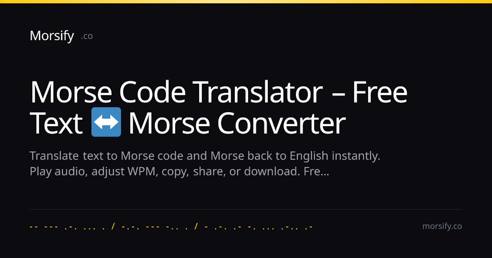 Morsify screenshot 1