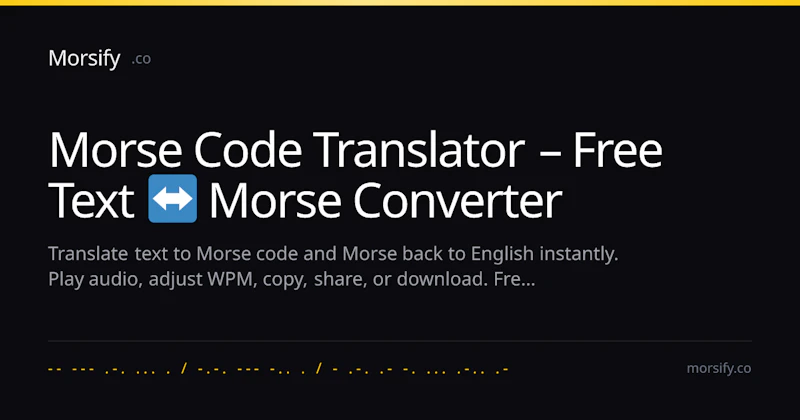 Morsify screenshot 1